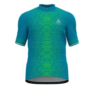 Męska koszulka rowerowa Odlo Zeroweight Ceramicool z krótkim rękawem, rozpinana - Koszulki sportowe męskie - miniaturka - grafika 1