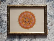 Obrazy i zdjęcia na płótnie - Obrazek orientalna mandala ORANGE - miniaturka - grafika 1