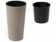 Donice - LAMELA Doniczka plastikowa 25 cm szara LILIA DŁUTO - miniaturka - grafika 1