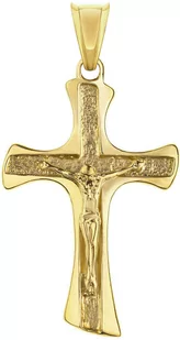 Krzyżyk męski warszawski 4.5cm srebrny pozłacany - Biżuteria religijna - miniaturka - grafika 1