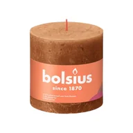 Świece - Bolsius - Rustykalna świeca filarowa "Shine" (Ø10 cm) - Korzenny brąz - miniaturka - grafika 1