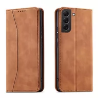Portfele - Magnet Fancy Case etui do Samsung Galaxy S22+ (S22 Plus) pokrowiec portfel na karty kartę podstawka brązowy - miniaturka - grafika 1