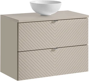 Zestaw meblowy 80cm z blatem i umywalką nablatową Domi - Meble łazienkowe - miniaturka - grafika 1