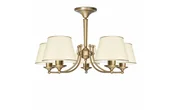Lampy sufitowe - Złoty klasyczny żyrandol z abażurami ecru YA-S5AK - miniaturka - grafika 1