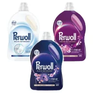 Środki do prania - Perwoll Zestaw płynów do prania tkanin ciemnych Dark Bloom, kolorowych Blossom i białych (180 prań) 3 x 3 l - miniaturka - grafika 1