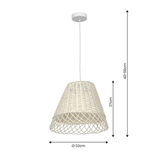 Milagro Lampa wisząca VIMINI 2 WHITE 1xE27 MLP7993 - Lampy sufitowe - miniaturka - grafika 5