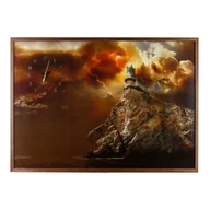 Zegary - Fotografia w ramie brązowej z zegarem - miniaturka - grafika 1