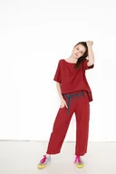 Bluzki damskie - Koszulka tunika lniana, miękka polski len - miniaturka - grafika 1