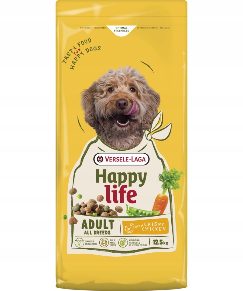 Versele-Laga VERSELE-LAGA Happy Life Adult with Chicken 12,5kg - karma dla dorosłych psów z kurczakiem