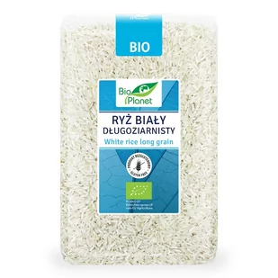 Bio Planet seria NIEBIESKA (ryże, kasze, ziarna) RYŻ BIAŁY DŁUGOZIARNISTY BEZGLUTENOWY BIO 1 kg - - Ryż - miniaturka - grafika 1