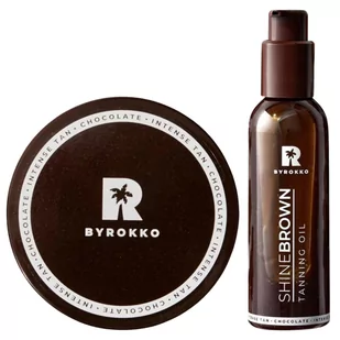 Byrokko Shine Brown Chocolate + Szybki Olejek Brązujący - Balsamy i kremy do opalania - miniaturka - grafika 1