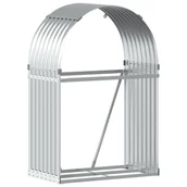 Wózki magazynowe - vidaXL Stojak na drewno, srebrny, 80x45x120 cm, stal galwanizowana - miniaturka - grafika 1