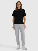 Spodnie damskie - Spodnie dresowe joggery damskie 4F 4FRAW25TTROF1613-26M Szary XS - miniaturka - grafika 1