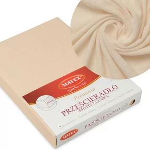 Matex Prześcieradło Frotte Premium z gumką ciemny krem 160x200 mx-160-pft-04 - Prześcieradła - miniaturka - grafika 1