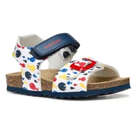 Buty dla chłopców - Geox Chłopiec B Sandały Chalki, Biały czerwony, 27 EU - miniaturka - grafika 1
