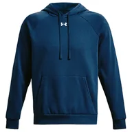 Bluzy sportowe męskie - Męska bluza Under Armour Rival Fleece Hoodie Rozmiar: M / Kolor: niebieski - miniaturka - grafika 1