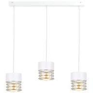 Lampy sufitowe - KET LAMPA wisząca 1135 metalowa OPRAWA zwis na belce biały złoty KET - miniaturka - grafika 1