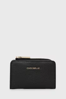 Portfele - Coccinelle portfel damski kolor czarny - grafika 1