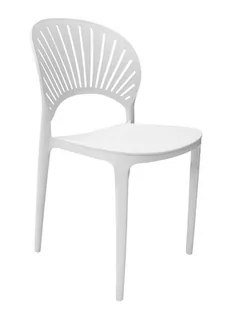 Nowoczesne Krzesło Do Domu Kuchni Jadalni Na Taras Kea Białe - Krzesła - miniaturka - grafika 1