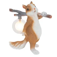 Lampy stojące - Dziecięca lampka nocna Verka TL0106 Yaskr wiewiórka biały pomarańczowy - miniaturka - grafika 1