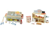 Zabawki kreatywne - Lupilu Drewniany grill stołowy lub drewniana piekarnia i kawiarnia - miniaturka - grafika 1