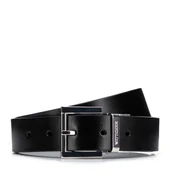 Paski - Damski pasek z kwadratową klamrą czarno - granatowy - miniaturka - grafika 1