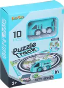 Samochody i pojazdy dla dzieci - Puzzle tor samochodowy z autkiem EDDY TOYS 10el - miniaturka - grafika 1