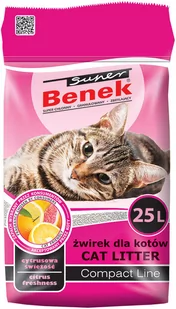 Super Benek Compact Cytrusowa świeżość żwirek dla kota - 25 l (ok. 20 kg) - Żwirek dla kotów - miniaturka - grafika 1