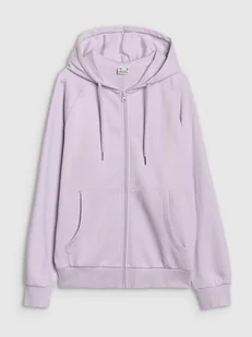 4F Bluza dresowa rozpinana z kapturem damska - fioletowa XS - Bluzy damskie - miniaturka - grafika 1