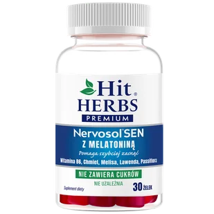 Hit Herbs Premium Nervosol Sen z melatoniną, 30 żelek - Układ nerwowy - miniaturka - grafika 1