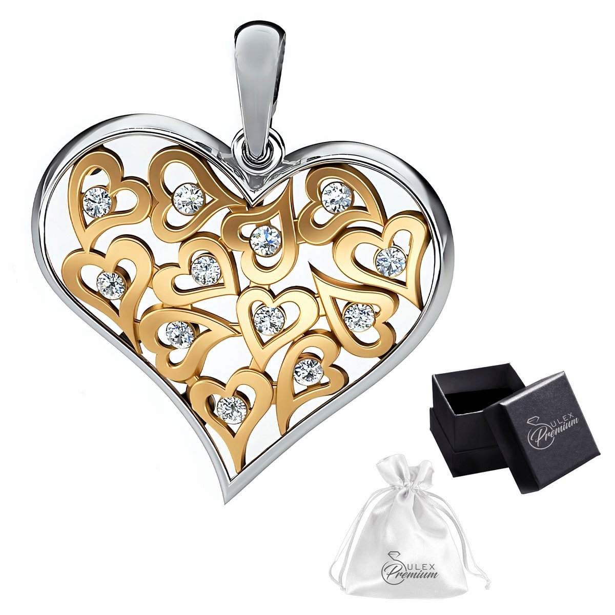 Zawieszka Srebro pr. 925 Piękny Wisiorek SERCE Prezent dla ZAKOCHANYCH