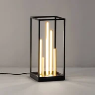 Lampy stojące - FISCHER & HONSEL Lampa stołowa LED Grid, czarny/złoty, metal, CCT, ściemniana - miniaturka - grafika 1