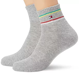 Tommy Hilfiger Męskie sportowe paski (2 sztuki), szary melanż, 39 EU - Skarpetki męskie - miniaturka - grafika 1