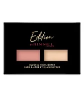 Palety i zestawy do makijażu - Rimmel Edition Rimml Edition Duo - róż i rozświetlacz 110 11g - miniaturka - grafika 1