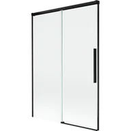 Parawany nawannowe - Mexen Rox parawan nawannowy 2-skrzydłowy rozsuwany 120 x 150 cm, transparent, czarny - 8C9-120-001-70-00 - miniaturka - grafika 1