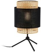 Lampy stojące - TK Lighting Lampa stołowa rattanowa abażur BOHO BLACK wys. 40cm czarny TK6567 - miniaturka - grafika 1
