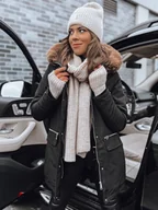 Kurtki damskie - Kurtka damska parka SNOWFALL czarna Dstreet TY4087-M - miniaturka - grafika 1