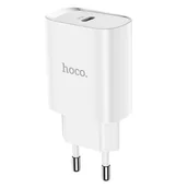 Ładowarki do telefonów - Hoco Ładowarka sieciowa Usb-C Pd20w Fast Charge Smart Charging N14 Biała - miniaturka - grafika 1
