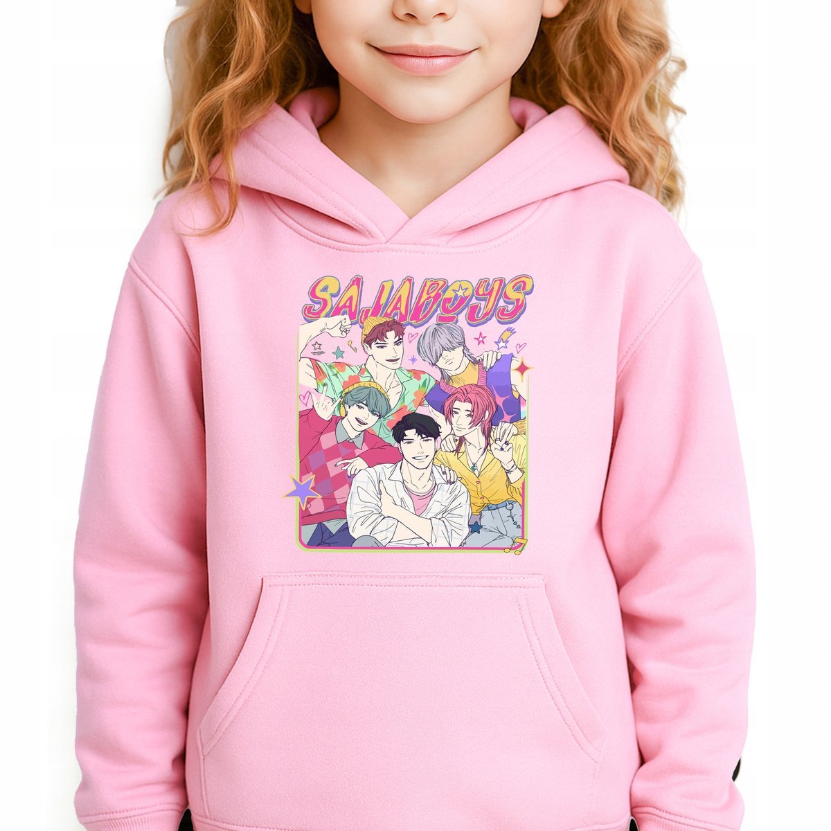 Bluza Dziecięca Różowa Z Kapturem GIRL DINNER Muzyka Wzory Rozmiar 128 cm