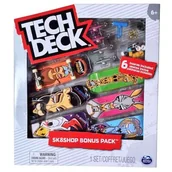 Figurki dla dzieci - Tech Deck zestaw Sk8Shop 6 deskorolek Bonus Pack Finesse + akcesoria - miniaturka - grafika 1