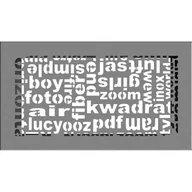 Akcesoria kominkowe - Kratki.pl KRATKA KOMINKOWA ABC GRAFITOWA 170X300 MM 30ABC/G - miniaturka - grafika 1