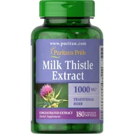 Suplementy naturalne - Puritan's Pride, Ostropest Plamisty 1000 mg, 180 kaps. - miniaturka - grafika 1