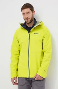 Jack Wolfskin kurtka outdoorowa Highest Peak 3L kolor żółty 1115134 - Kurtki i kamizelki sportowe męskie - miniaturka - grafika 1