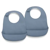 Śliniaki i fartuszki - 2 Śliniaki Silikonowe Z Kieszonką Bering Sea Nuuroo - miniaturka - grafika 1