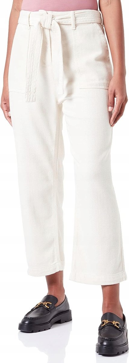 KINGS OF INDIGO KREMOWE SPODNIE CHINOS Z WIĄZANYM PASKIEM CASUAL 29/32 7CA