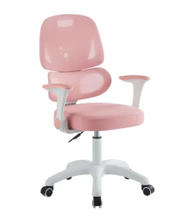 Fotel biurowy, krzesło biurowe Fotel obrotowy AURA różowy z regulacją wysokości i składanymi podłokietnikami - Fotele i krzesła biurowe - miniaturka - grafika 1