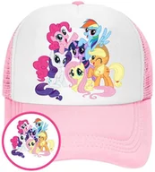 Czapki i chusty sportowe męskie - Czapka z Daszkiem Kucyki Różowa z Nadrukiem Siatka Bejsbolówka - miniaturka - grafika 1