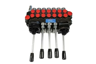 Rozdzielacz hydrauliczny Presko 7-sekcyjny z joysticki + dźwignie - Akcesoria do hydrauliki siłowej - miniaturka - grafika 3