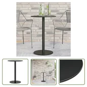 Stoły ogrodowe - The Living Store Stolik ogrodowy - okrągły - czarny - Ø50x72 cm - stalowy - Stolik Ogrodowy - miniaturka - grafika 1