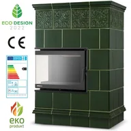 Piece wolnostojące - HIGHER Piec kaflowy narożny koza PORTO zielony 13kW EkoProjekt 2022 - miniaturka - grafika 1